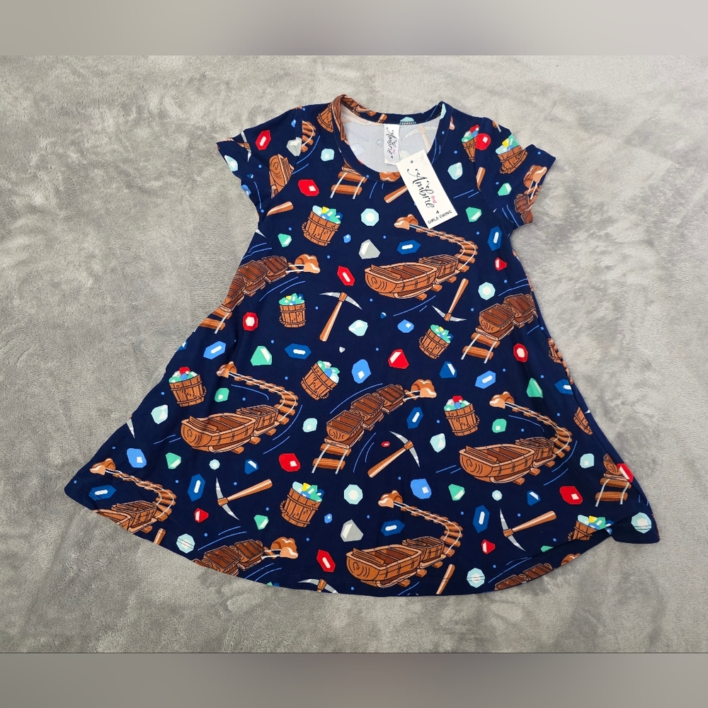 Ambrie Disney Theme Snow White Print With Pockets Kids Dress